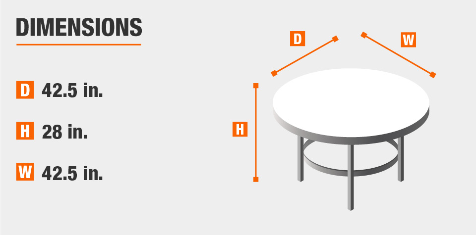 Hampton Bay Mix And Match Round Metal Outdoor Dining Table