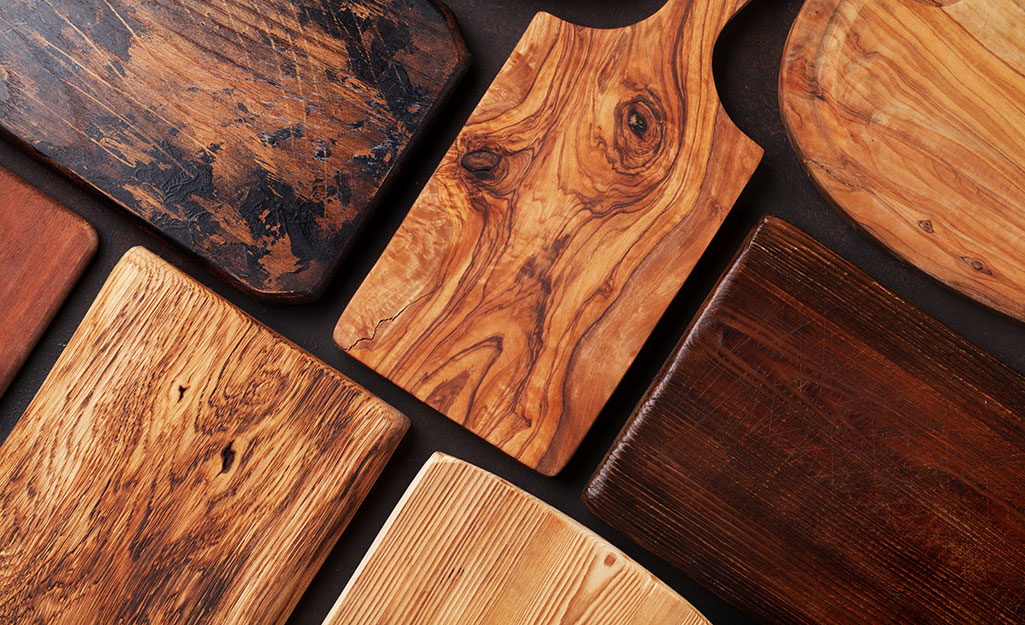 This is an assortment of wood types for a butcher block countertop.