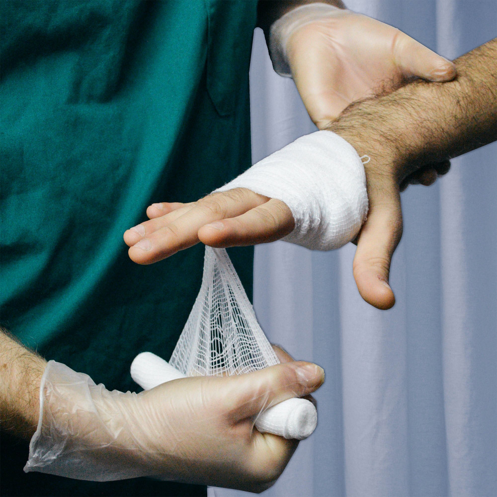 Right Injured Bandaged Arm Prop