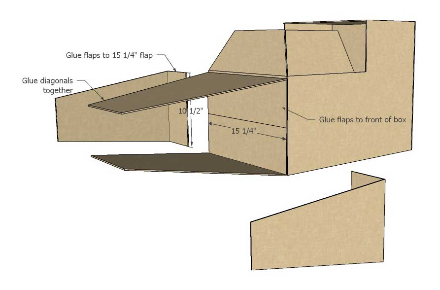 illustration of folding box