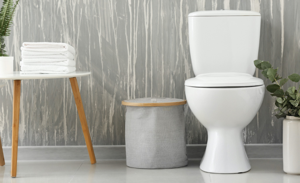 A toilet with a contemporary design. A toilet with a contemporary design.
