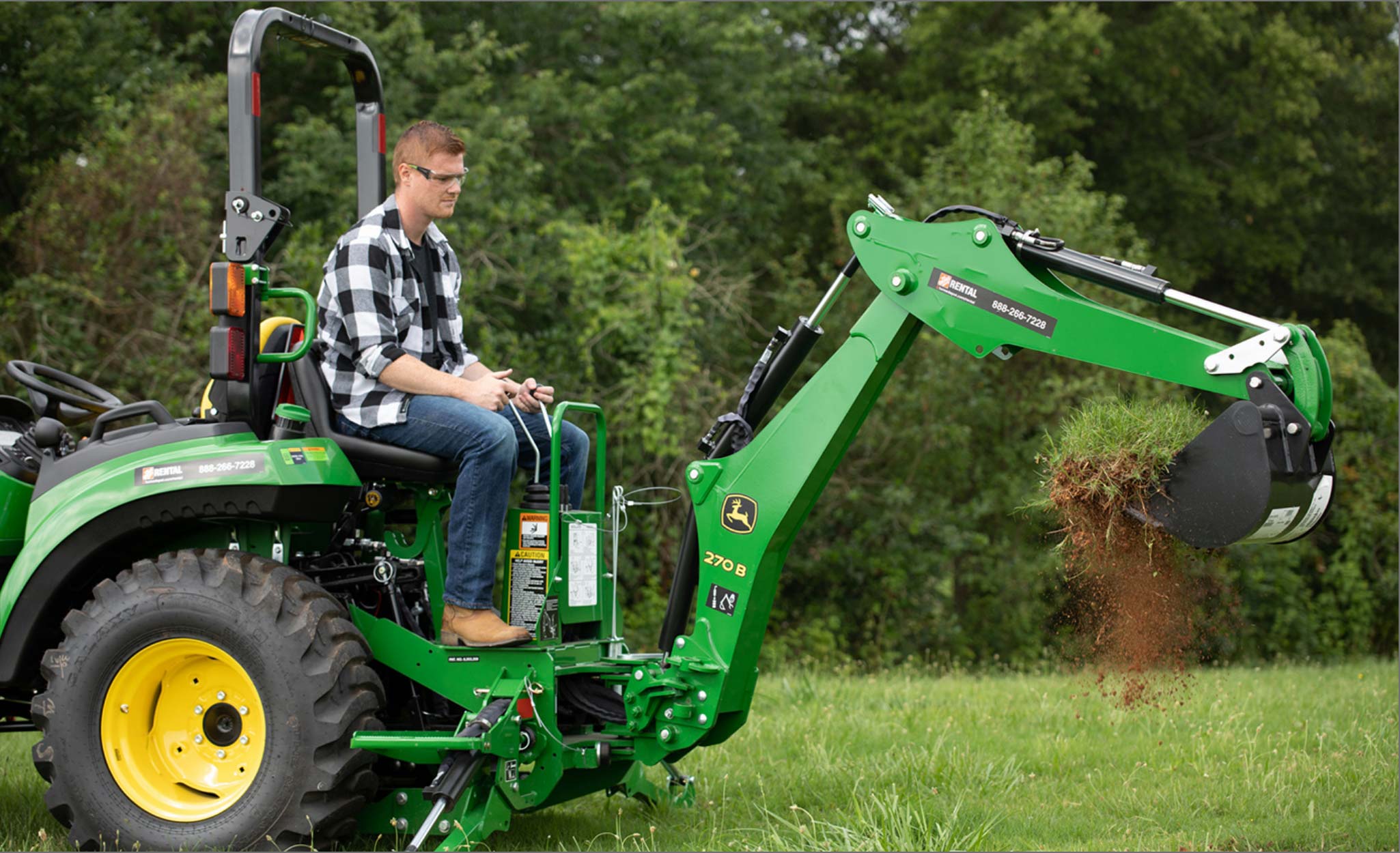 Backhoe Loader With 8-Inch Dig Depth