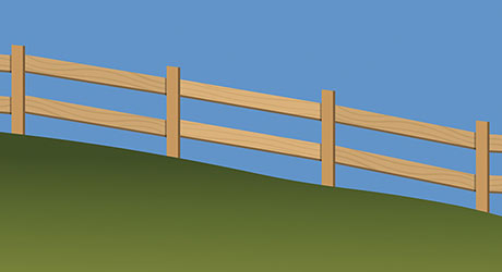 Building Fence Hill - Contoured Fencing