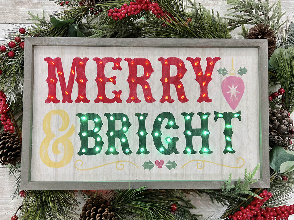 DIY Light Up Holiday Marquee Sign