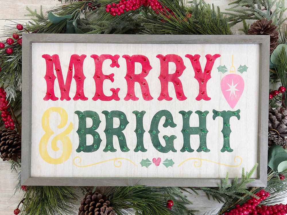 DIY Light Up Holiday Marquee Sign - The Home Depot