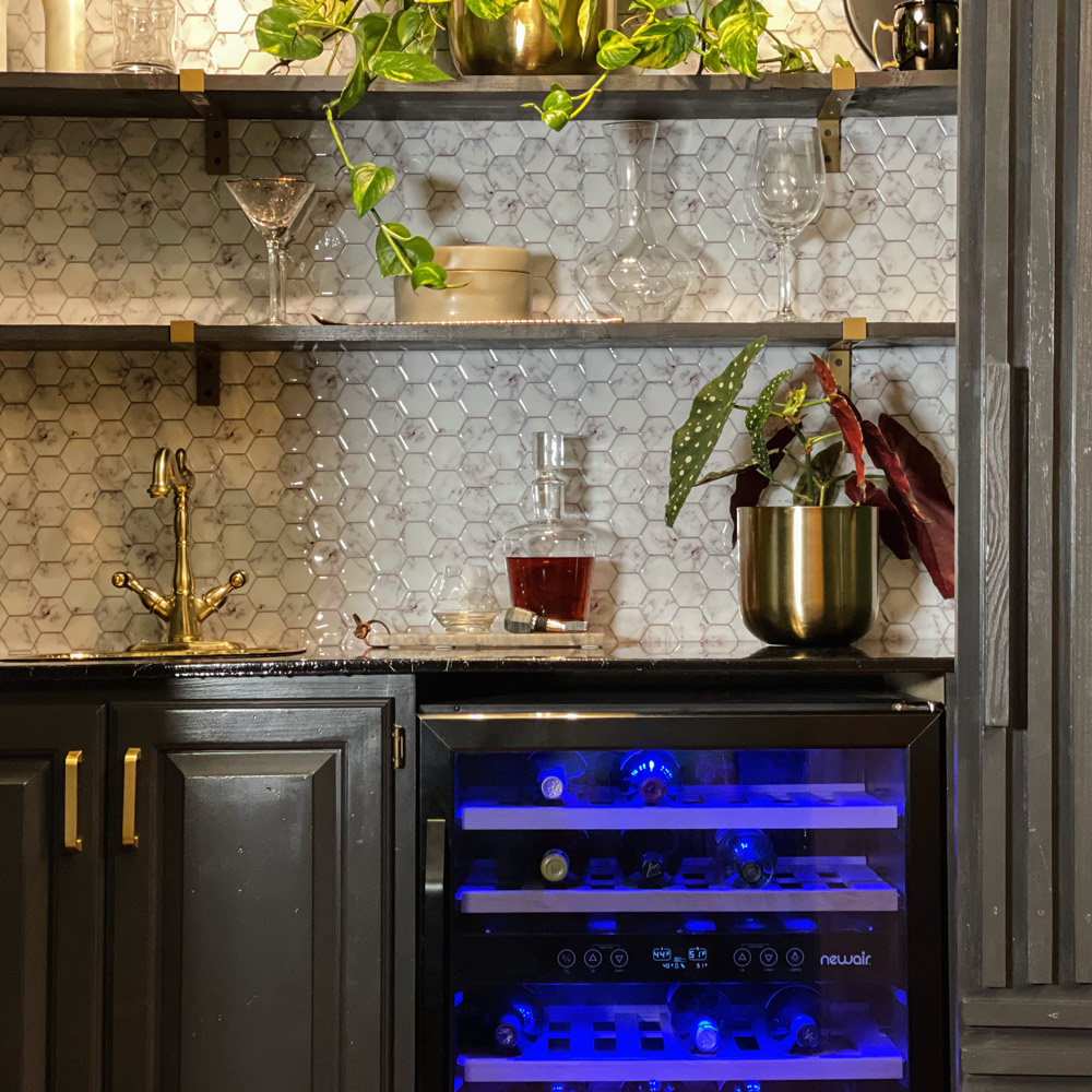 Modern and Moody Wet Bar - The Home Depot