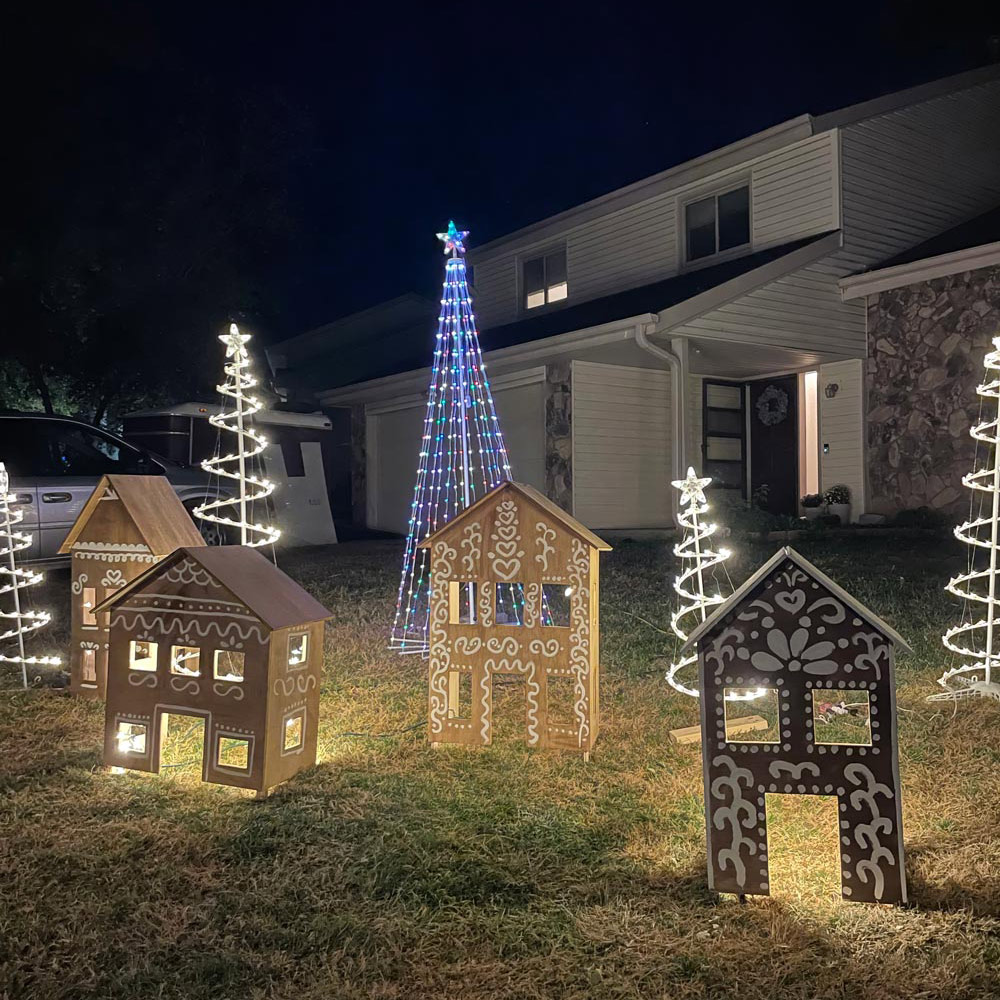 DIY Christmas Gingerbread Village Outdoor Decor