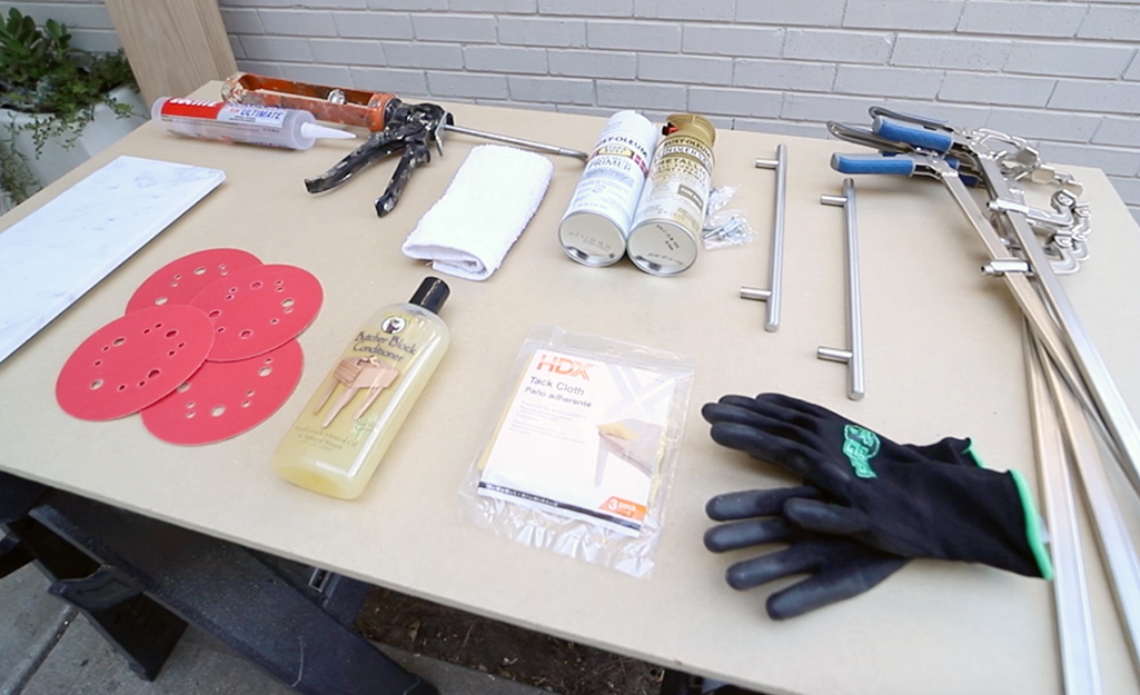 A group of materials used to create cheeseboards.