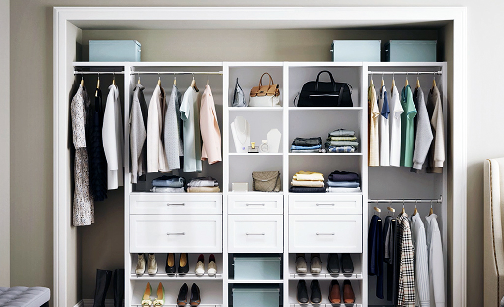 A professional closet organization system.
