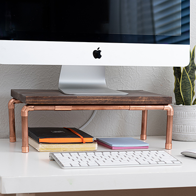 Diy Copper And Wood Monitor Stand