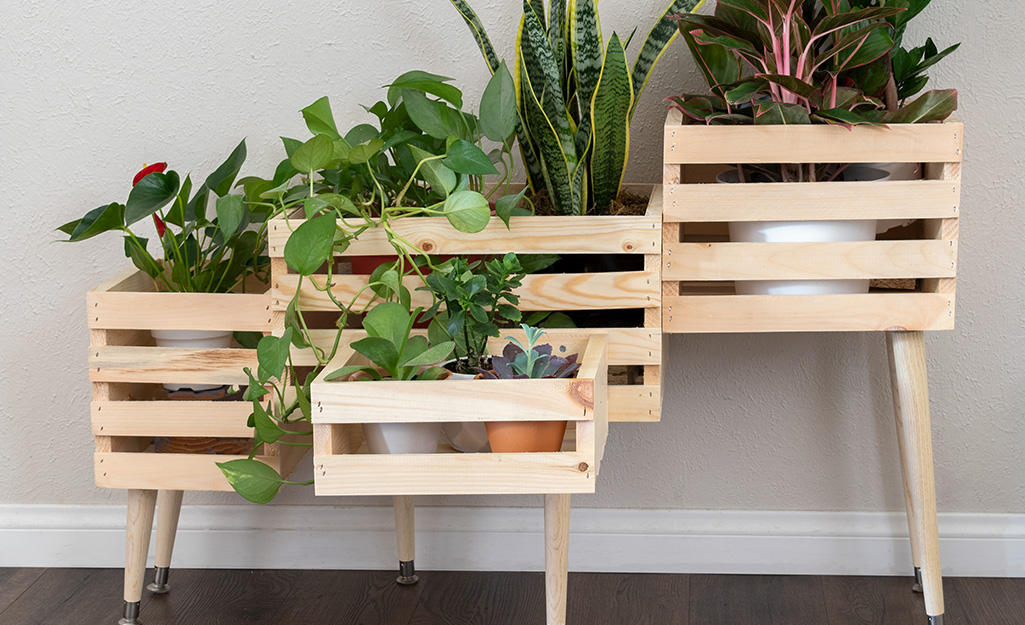 How To Make A Crate Plant Stand, How To Make Wooden Crates For Plants