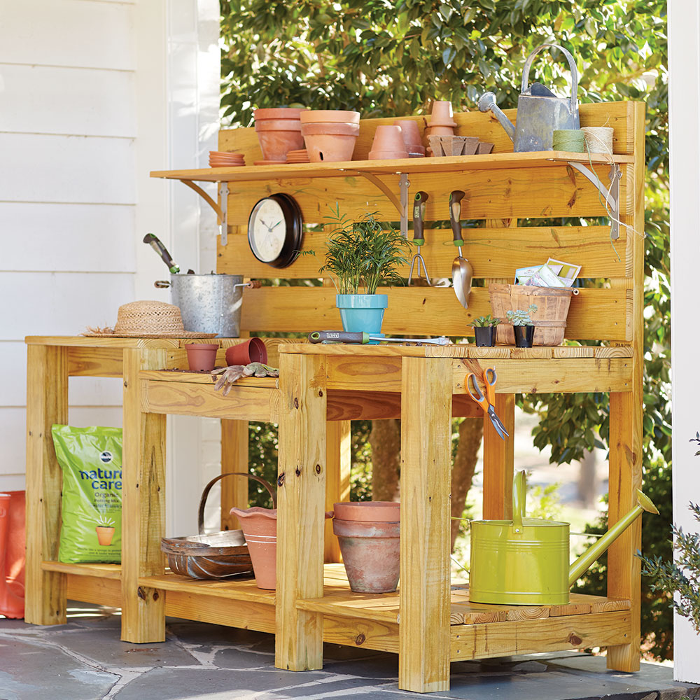 Wooden Pressure Treated Potting Table 