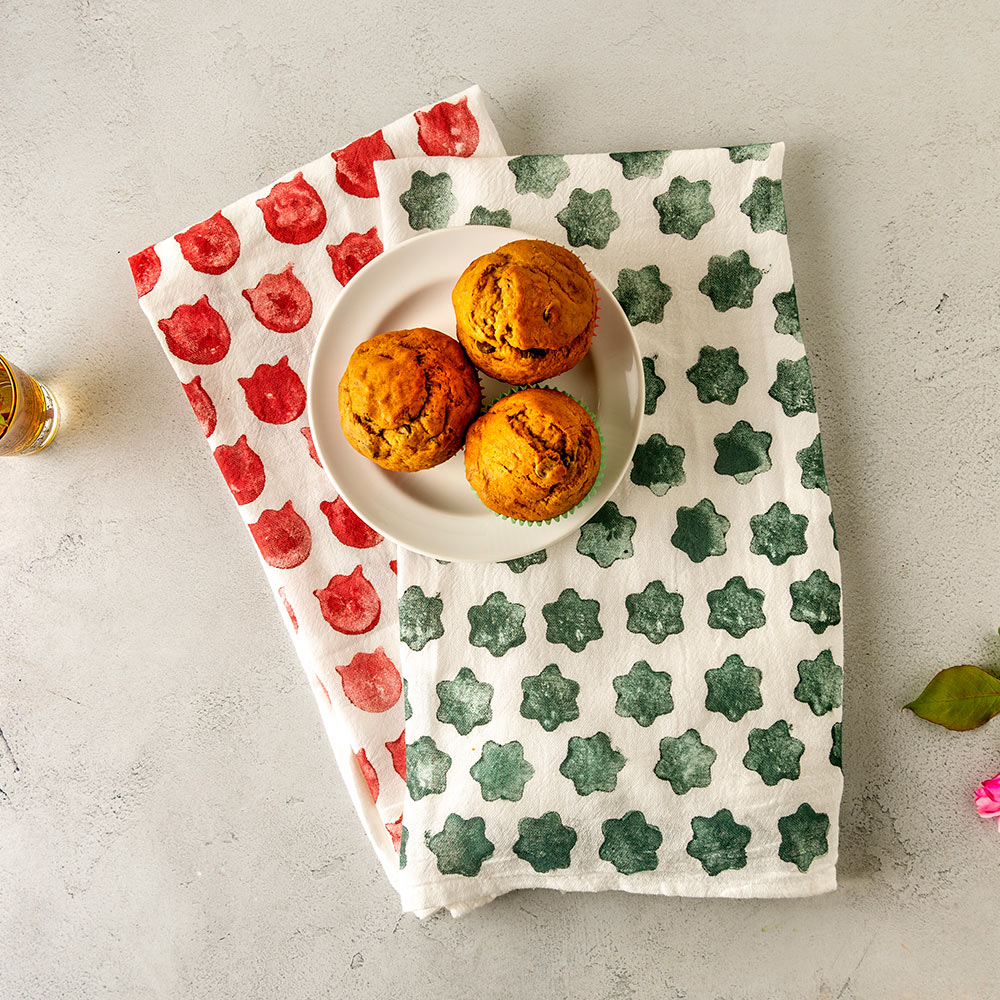 Apple Fall Fabric Tea Towel - Made in the USA with Eco-friendly