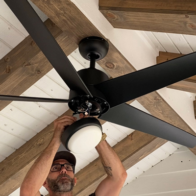 How To Install the Merwry 52” LED Matte Black Ceiling Fan with Light Kit and Remote