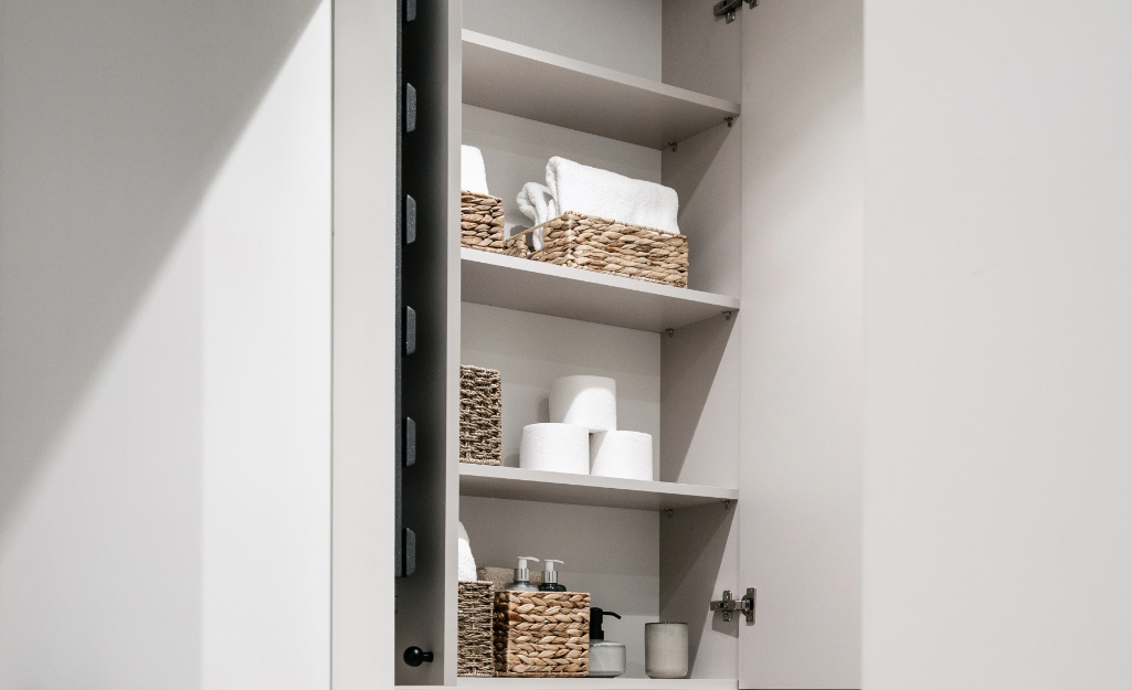 Compact shelving can fit in small corners or alcoves
