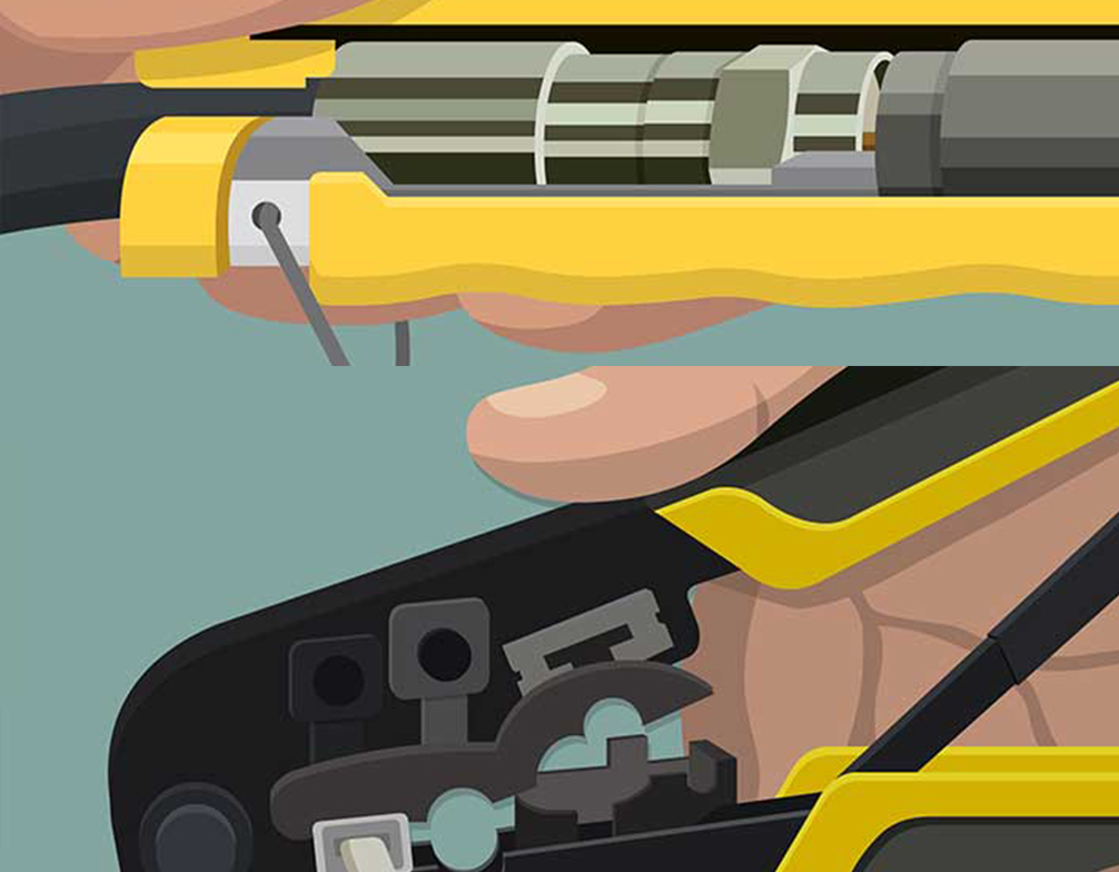 Crimp the connector - Crimp Connector Onto Cable Crimp the connector - Crimp Connector Onto Cable