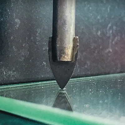 drilling through glass