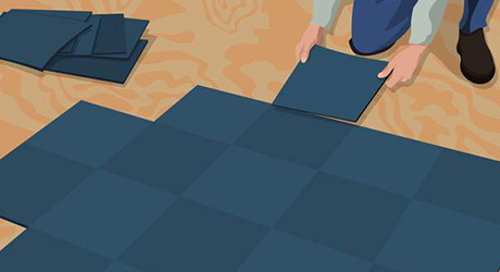 Lay next section - Install Parquet Tile Lay next section - Install Parquet Tile