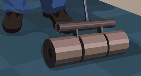 Roll the floor - Install Parquet Tile Roll the floor - Install Parquet Tile