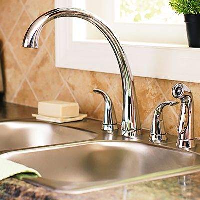 How To Install A Two Handle Kitchen Faucet The Home Depot