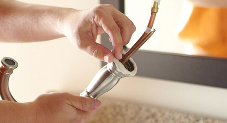 Seal spout base - Install Widespread Faucet Seal spout base - Install Widespread Faucet