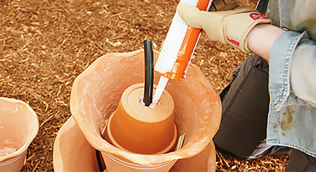 Place pump pot - Make Terra Cotta Pot Fountain Place pump pot - Make Terra Cotta Pot Fountain