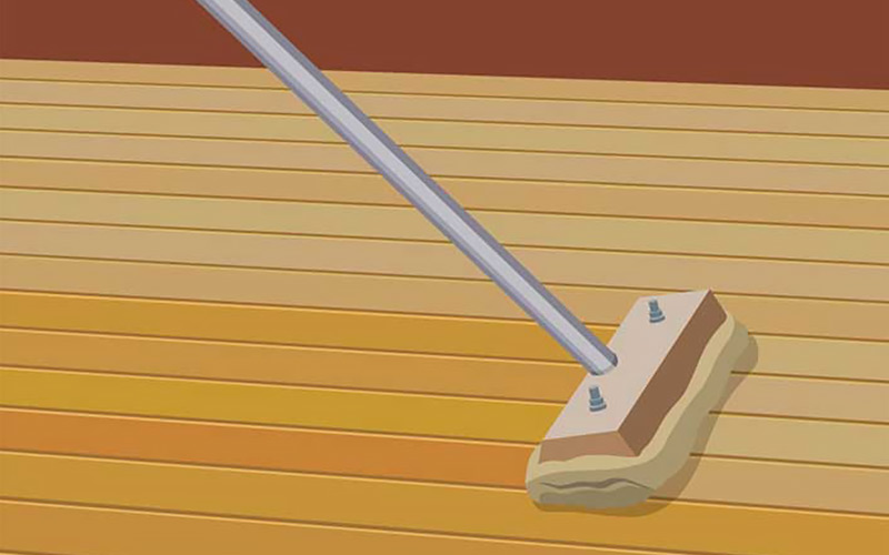 How To Refinish Hardwood Floors The Home Depot An Ilration Shows A Finish Being Lied To Hardwood Floor