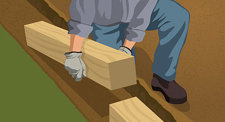 How To Install Garden Edging, Installing Landscape Timbers