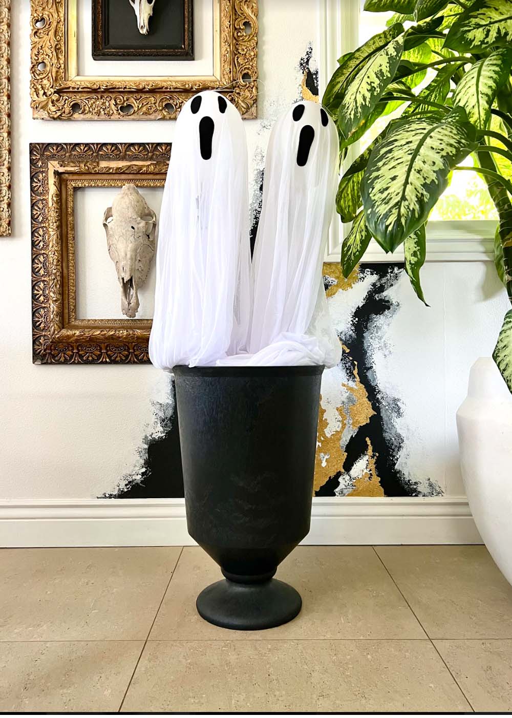 Spooky ghost candles.