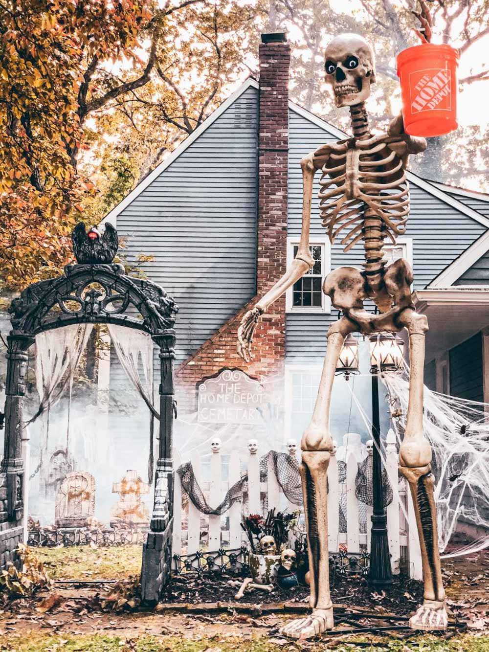 DIY Halloween Skeleton Hand Wall Decor