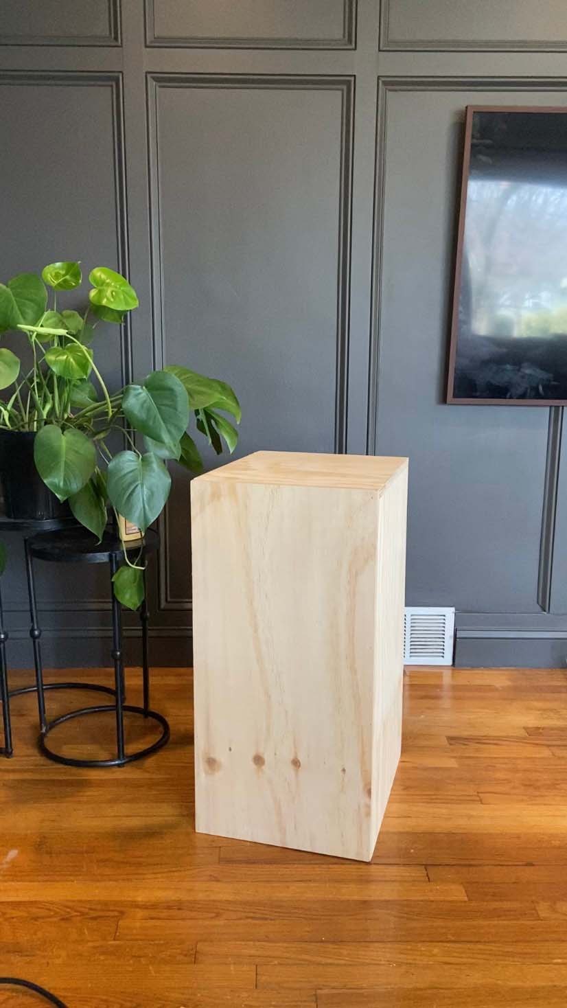 finished box made of wood
