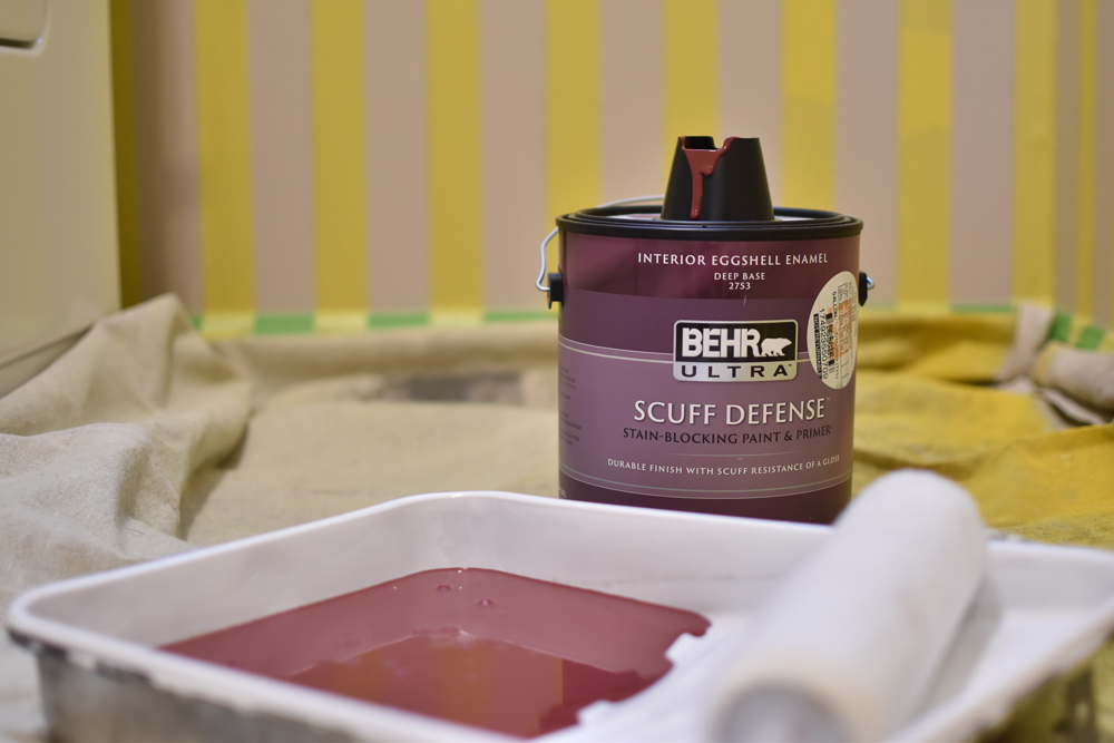 A close-up of Behr Ultra paint.