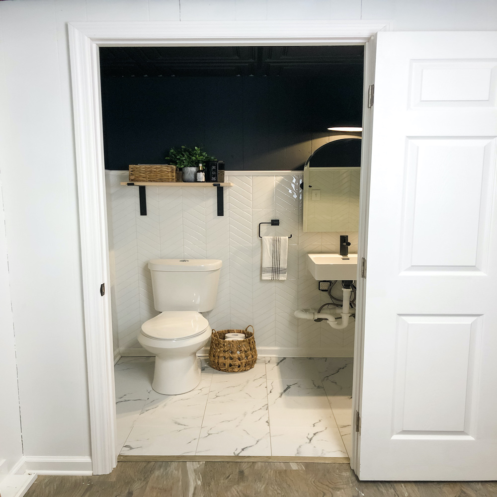 Expanded Doorway of bathroom accessible for wheelchair.