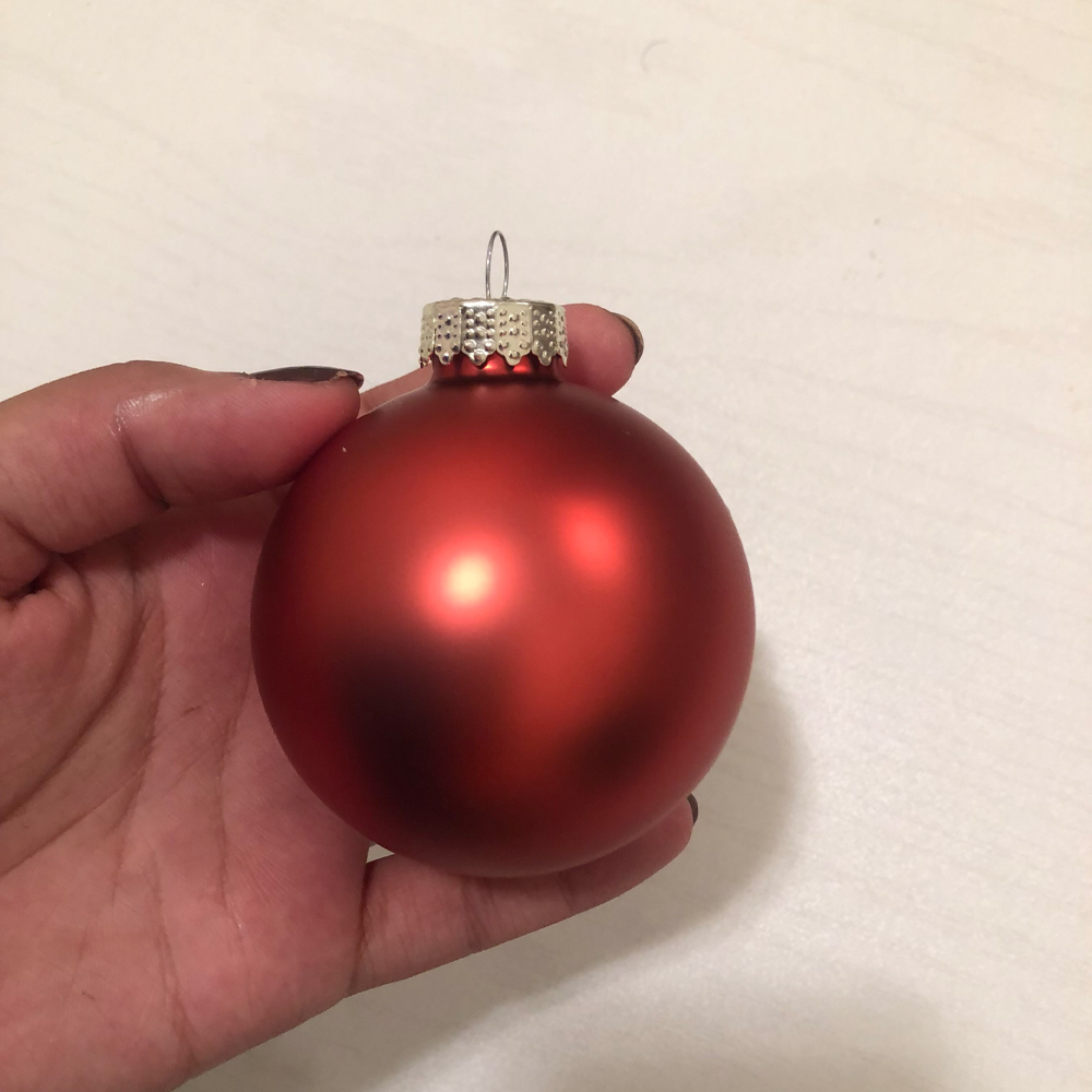 Blank holiday ornament. 