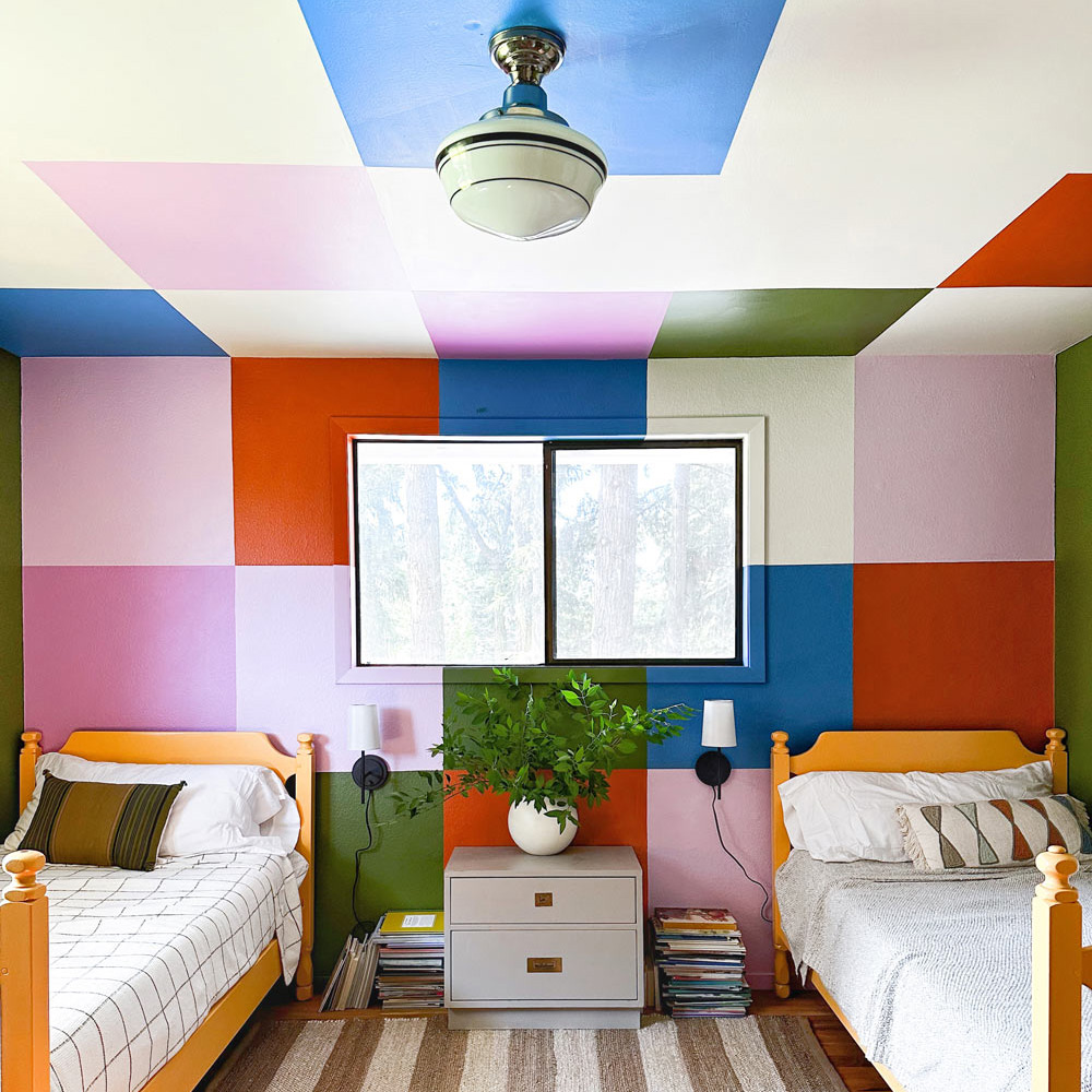 colorful bedroom wall