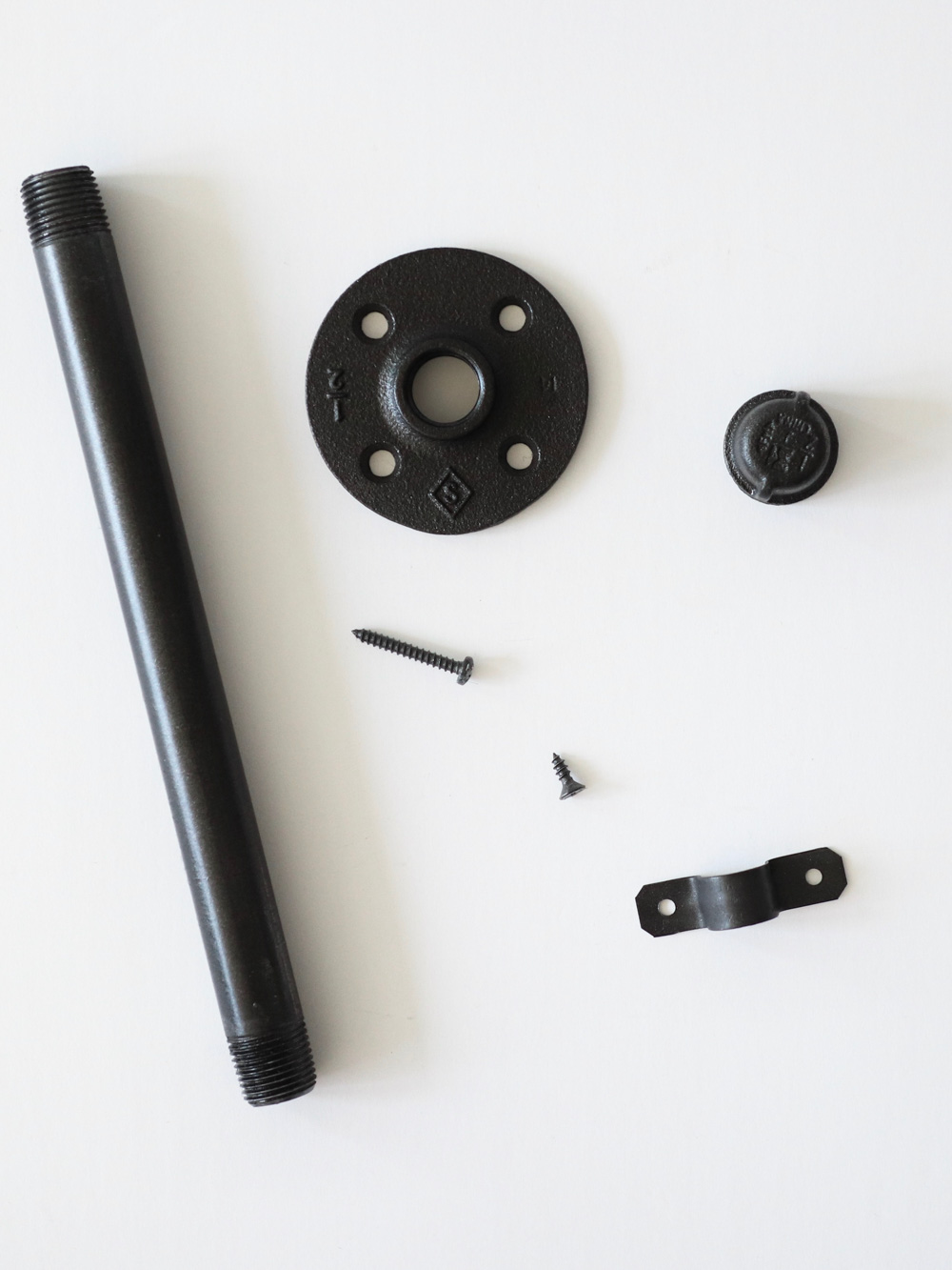 Various items such as black pipe and black pipe caps. Various items such as black pipe and black pipe caps.