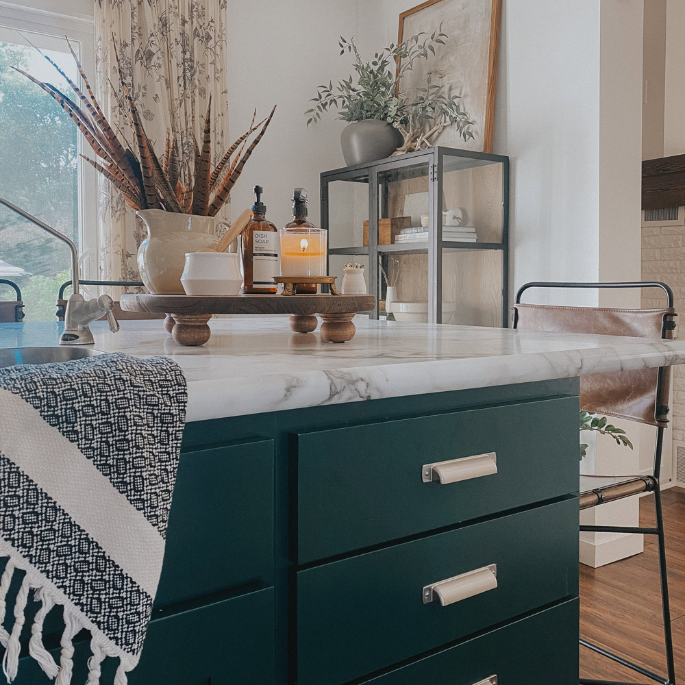 Completed footed tray on a counter. Completed footed tray on a counter.