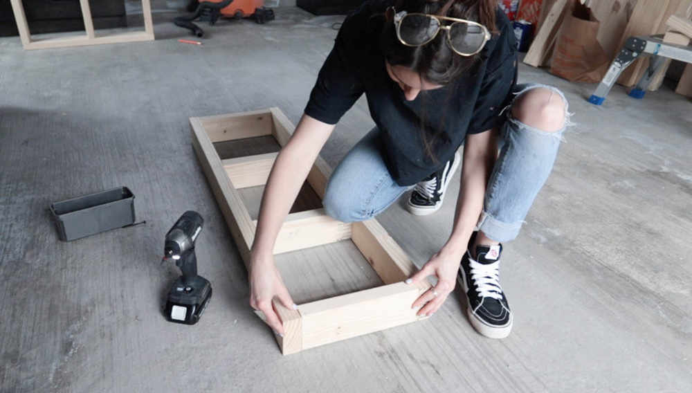 A person putting together a custom base.