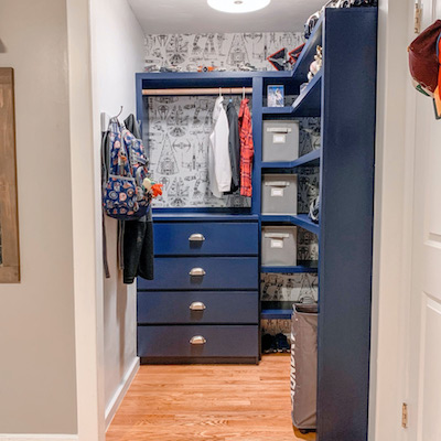 Easy and Inexpensive DIY Children's Closet Makeover