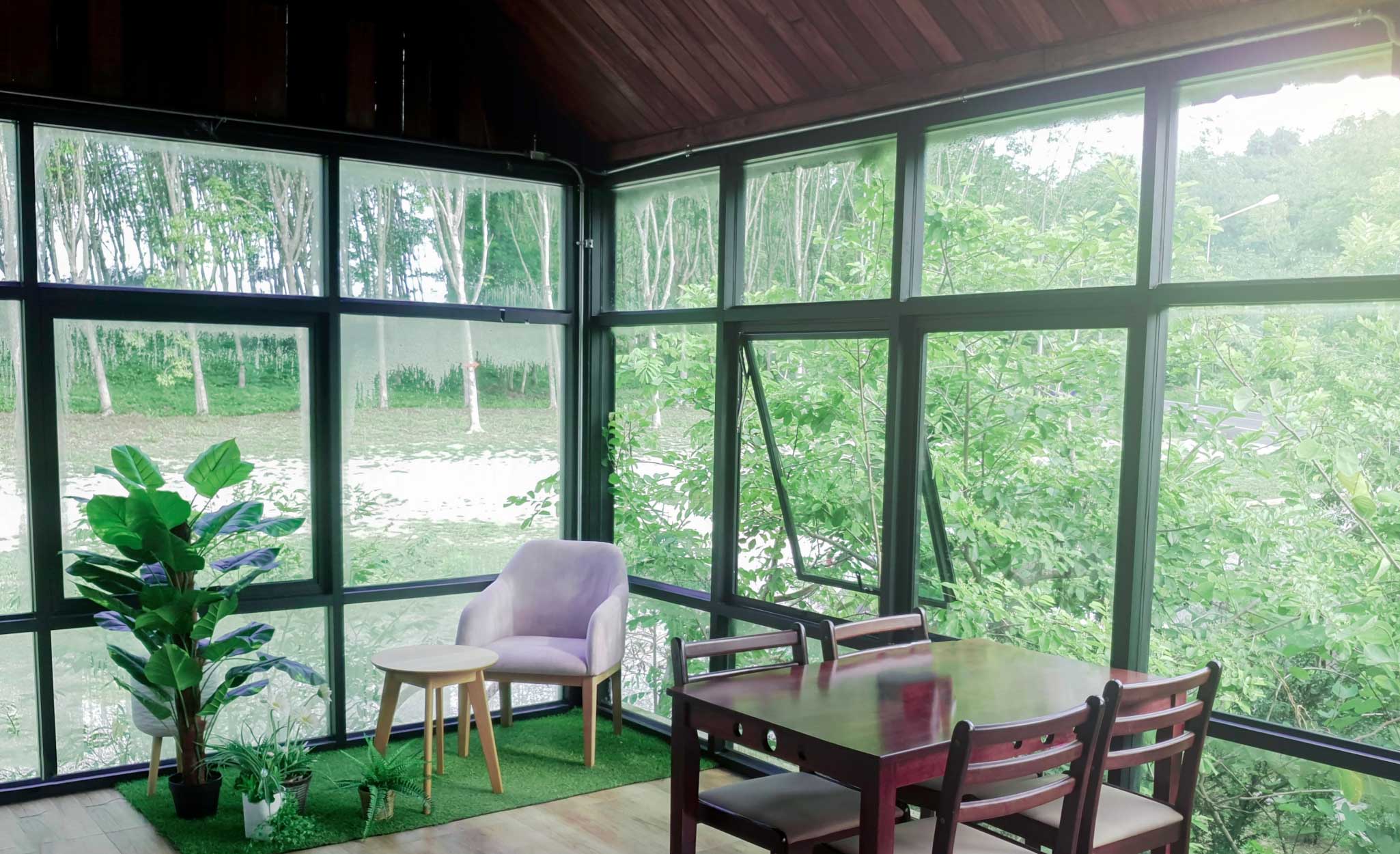An open window brings fresh air into a room.