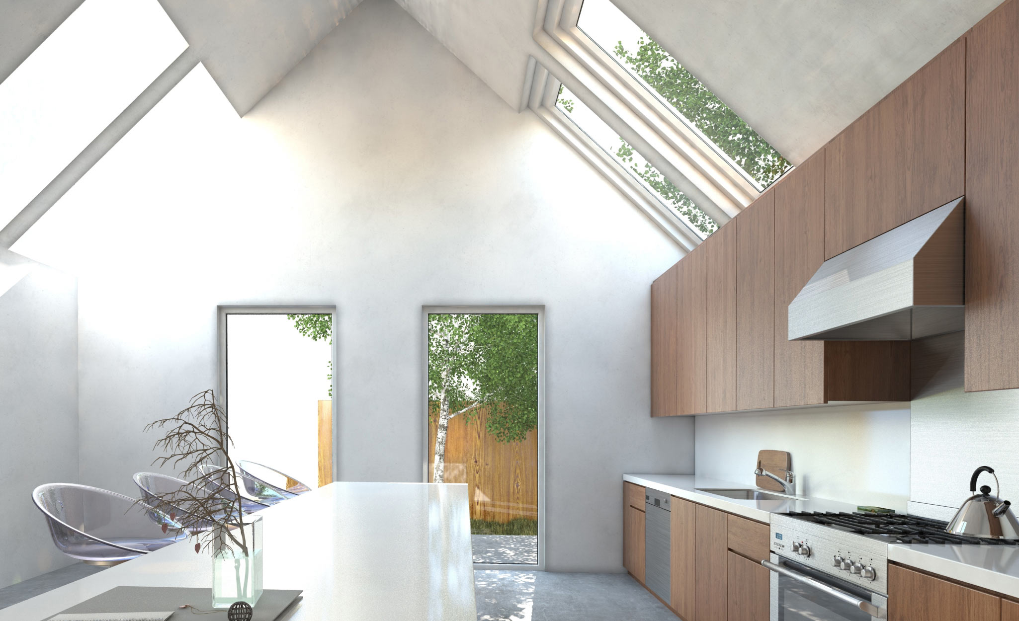 Skylights bring more natural light into a home.