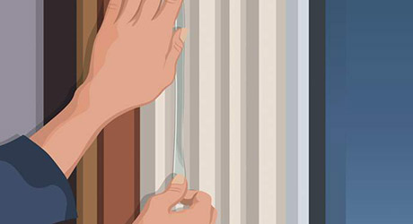 Remove adhesive backing stick vinyl place - Weatherproofing Windows Remove adhesive backing stick vinyl place - Weatherproofing Windows