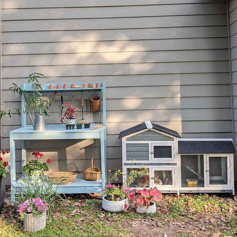 Diy outdoor bunny clearance hutch