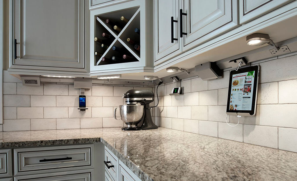 An off-white subway tile is a clean backsplash for traditional kitchens.
