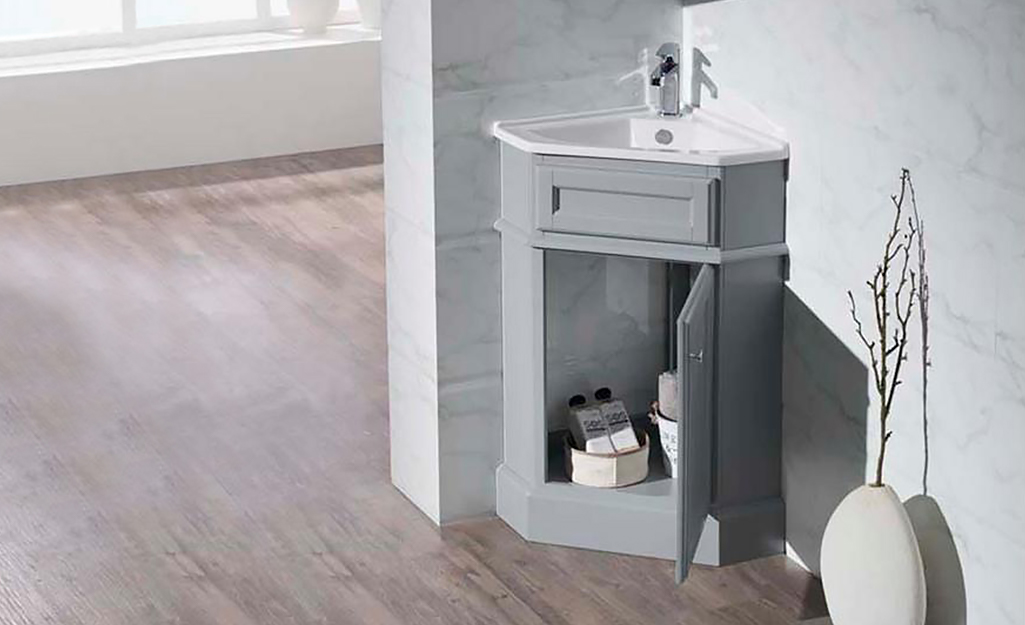 Small Corner Bathroom Vanity Wall Mounted