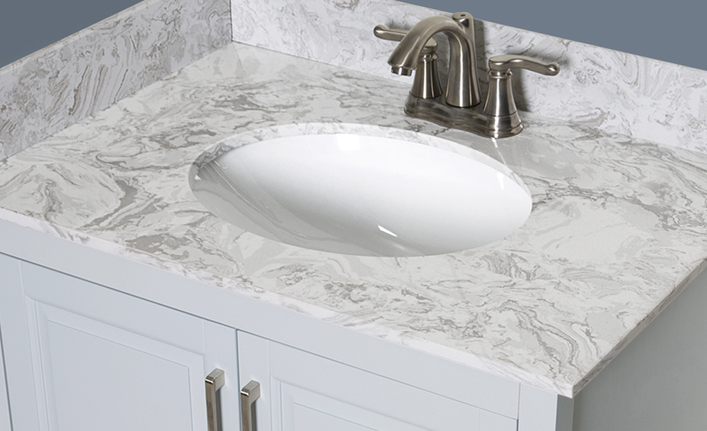 Prefab Quartz Bathroom Vanity Top