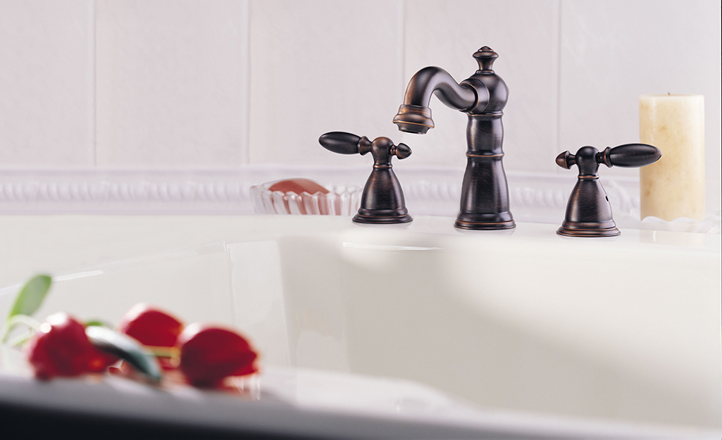 matching bathroom sink and shower faucets