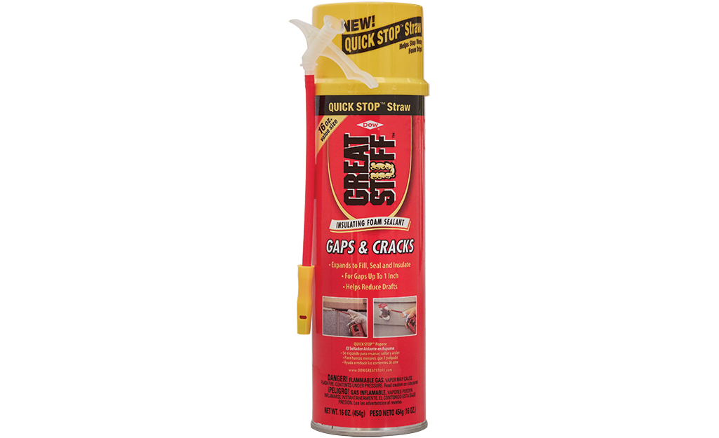 Image of a can of expandable foam caulk.