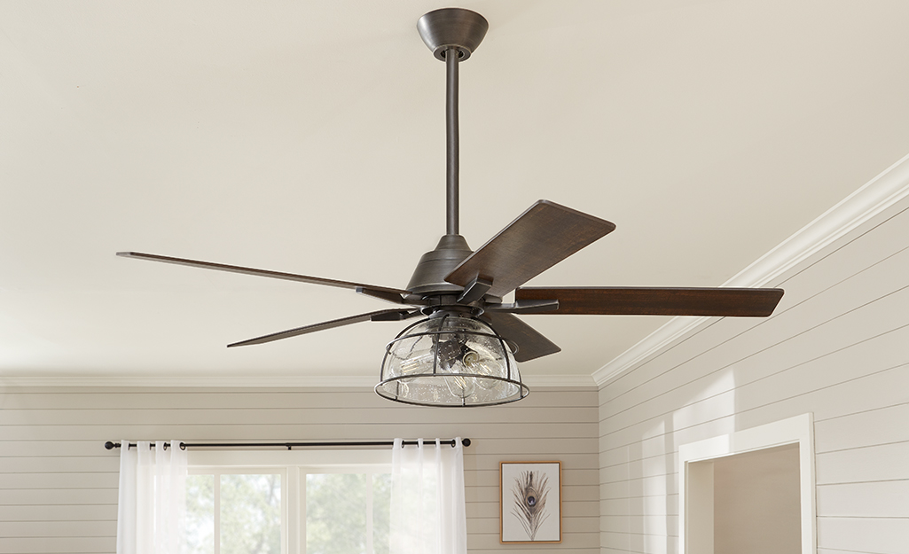 Ceiling fans with lights store for slanted ceilings