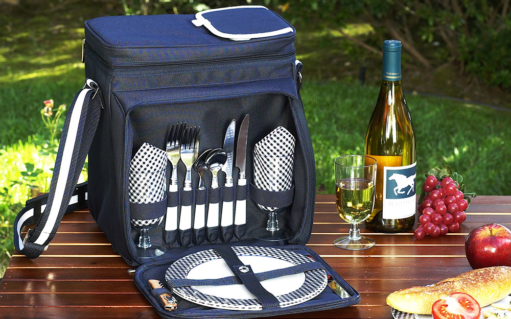 Coolers with picnic accessories
